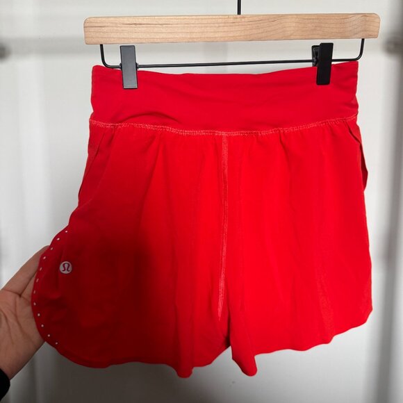 Lululemon Fast and Free Running Shorts Red Size 4 Athletic - Picture 2 of 5